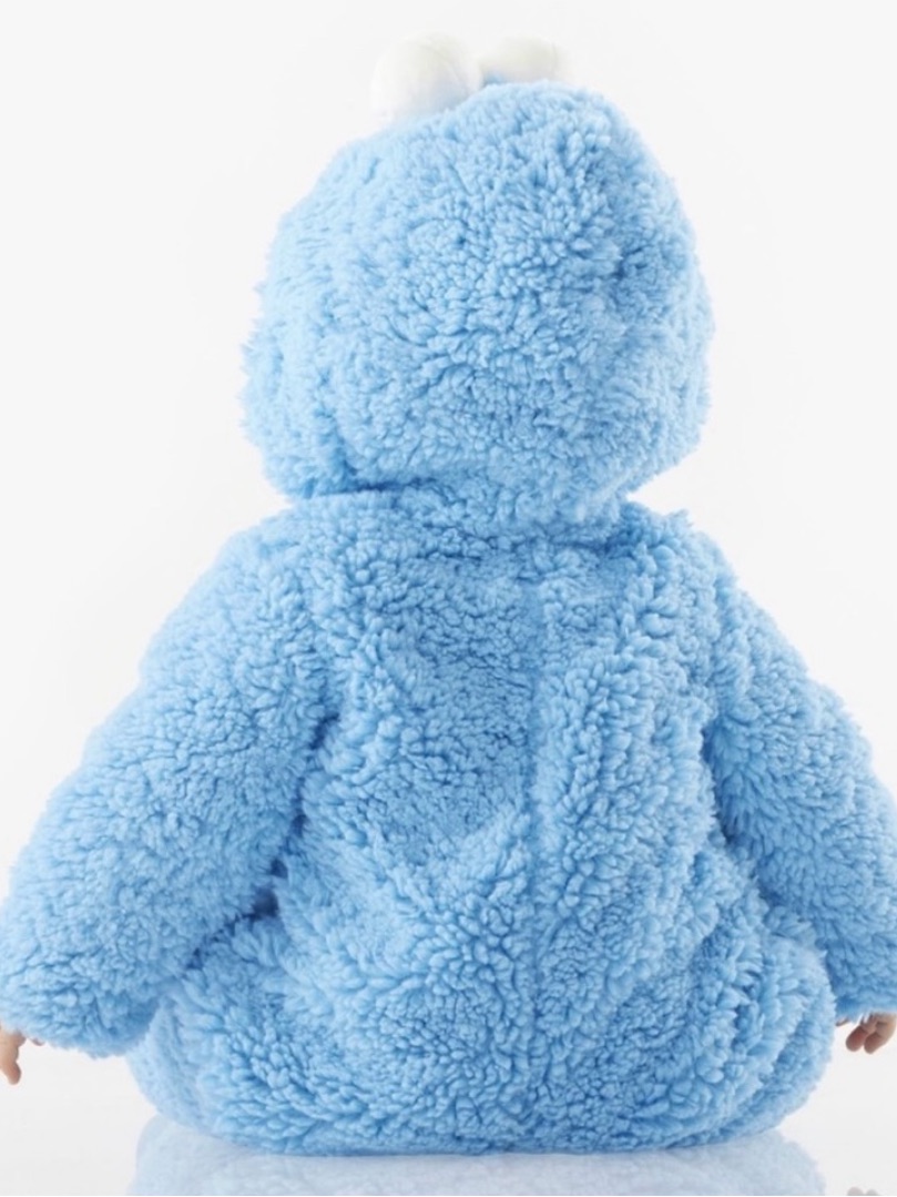 Blue Cozy Fleece Baby One-Piece With Hood — image 2 of 8